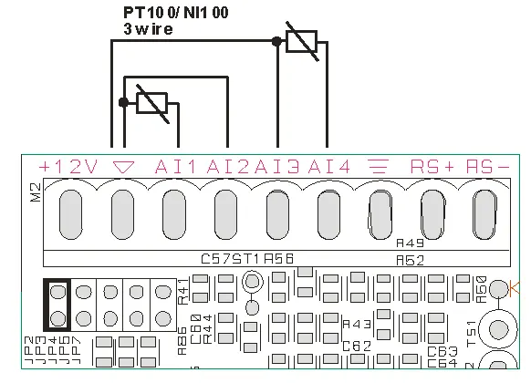3 wire RTD input PLC controller wiring diagram