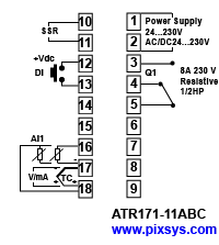 dual channel process controller modbus wiring diagram