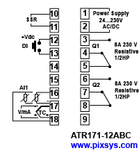 dual channel process controller modbus wiring diagram
