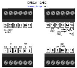 Temperature Controller DRR224 wiring diagram