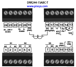 DIN Rail PID controller wiring diagram