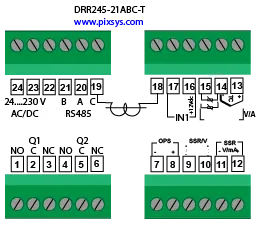 DIN Rail temperature controller wiring diagram