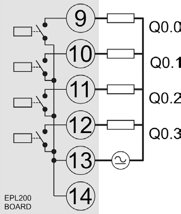 Relay Bank 1 Output PLC wiring diagram