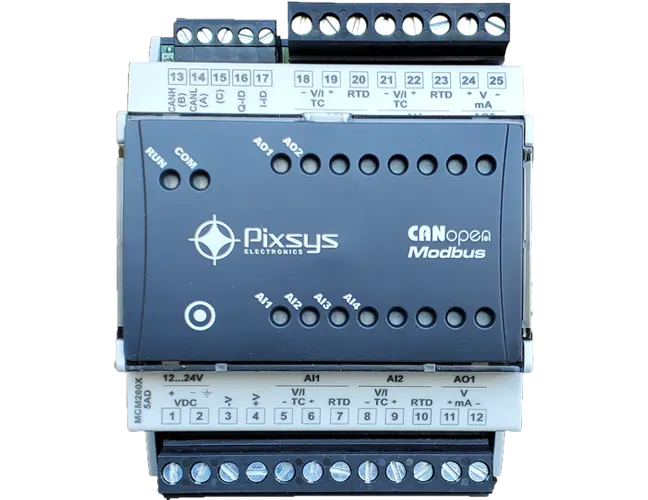 Modbus and CANbus to Analog IO wiring diagram