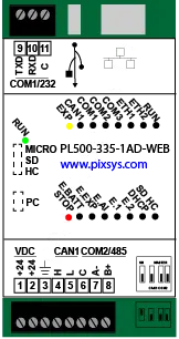 Modular PLC with web server and virtual HMI wiring diagram